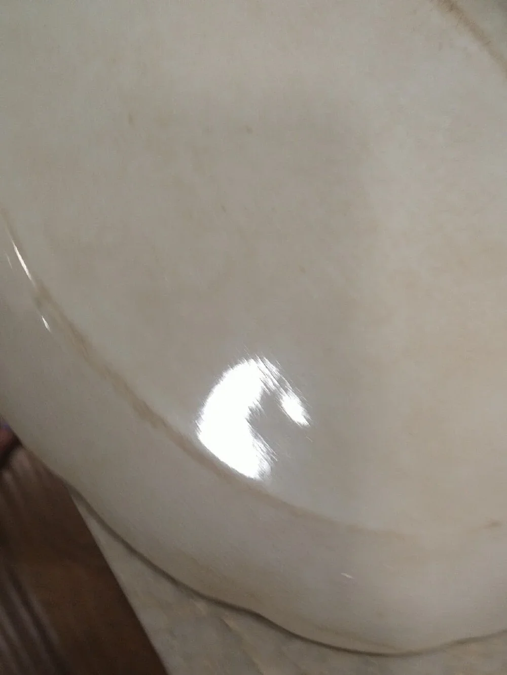 Antique Brown and White Cow Motif Ceramic Serving Platter Signed
